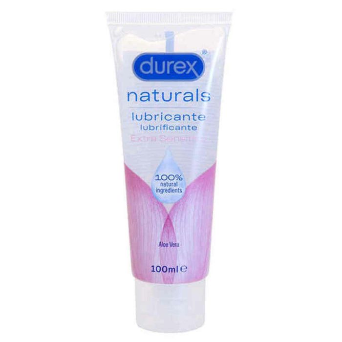 Durex Gel Lubricante Íntimo NATURALS Extra Sensitivo 100% Natural con Aloe Vera Base Agua Alivia Sequedad Vaginal 100 ml Durex Gel Lubricante Íntimo NATURALS Extra Sensitivo 100% Natural con Aloe Vera Base Agua Alivia Sequedad Vaginal 100 ml