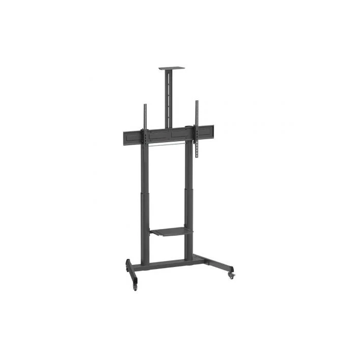 AISENS Soporte de Suelo Eco con Ruedas y Manivela para Monitor/TV de 60"-100", 120kg, Negro