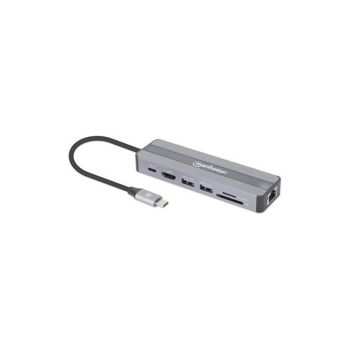 MANHATTAN 7-in-1 Dockingstation HDMI RJ45 2xUSB-A SD/MicroSD 1