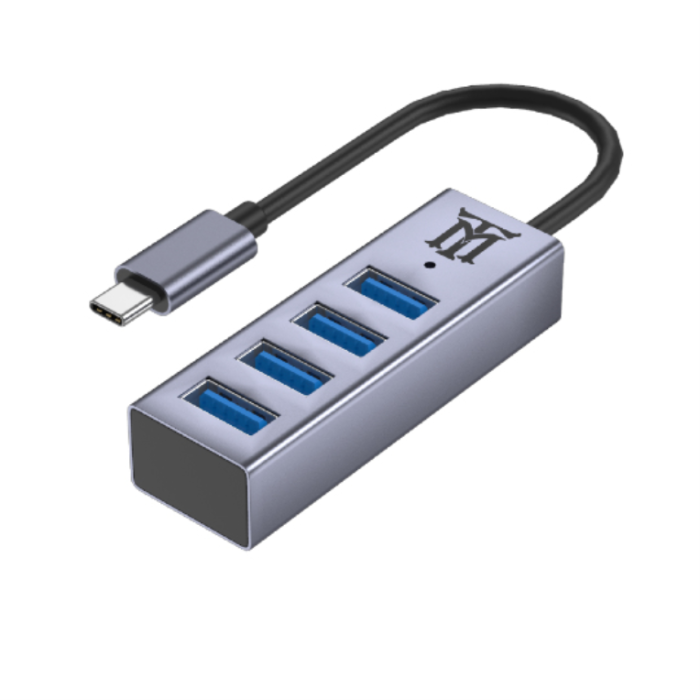 Maillon Technologique Premium MTHUB4 hub de interfaz USB 3.2 Gen 2 (3.1 Gen 2) Type-C 5 Mbit/s Aluminio, Gris Maillon Technologique Premium MTHUB4 hub de interfaz USB 3.2 Gen 2 (3.1 Gen 2) Type-C 5 Mbit/s Aluminio, Gris