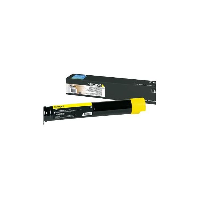 Lexmark C950X2YG Tóner Amarillo Original para C950de, Rendimiento 24000 Páginas