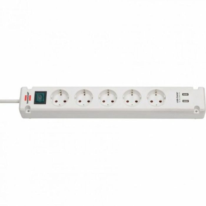 Regleta Enchufes 5 Tomas con Interruptor Brennenstuhl Bremounta 3600 W USB x 2 (3 m) 9 Regleta Enchufes 5 Tomas con Interruptor Brennenstuhl Bremounta 3600 W USB x 2 (3 m) 9