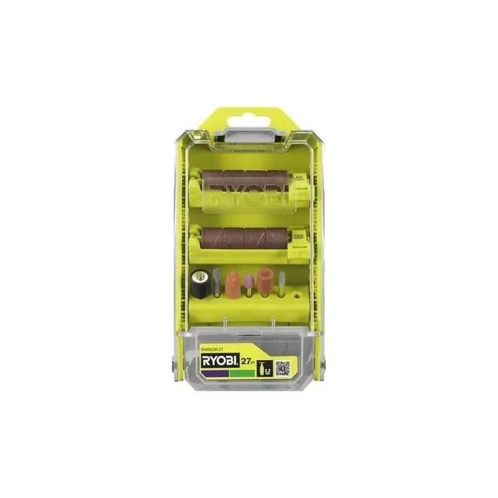 Ryobi RARSGK-27 Juego de caja de 27 piezas para lijar y esmerilar Ryobi RARSGK-27 Juego de caja de 27 piezas para lijar y esmerilar