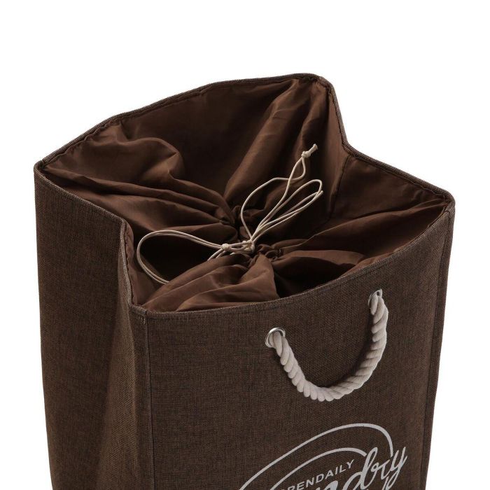 Cesto para la Ropa Sucia Versa Marrón Poliéster PVC Metal EVA 30 x 55 x 36 cm 1 Cesto para la Ropa Sucia Versa Marrón Poliéster PVC Metal EVA 30 x 55 x 36 cm 1