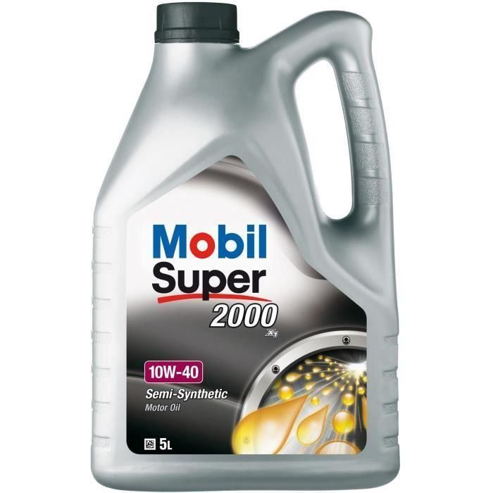 MOBIL Super 2000 - Aceite de motor para turismos de gasolina 10W40 - Semi sintético - 5L