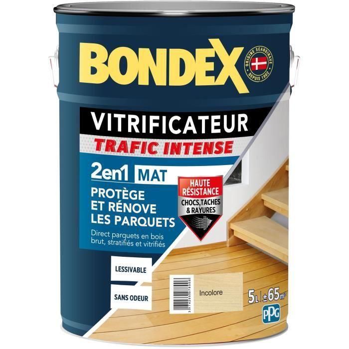 Barniz incoloro tráfico pesado - BONDEX - 446439 - Mate - 5 L