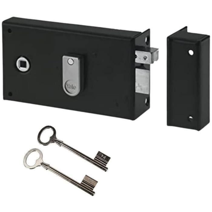 Yale YAH36D Cerradura horizontal de superficie con ruedecilla Caqui - 2 llaves Versión Derecha