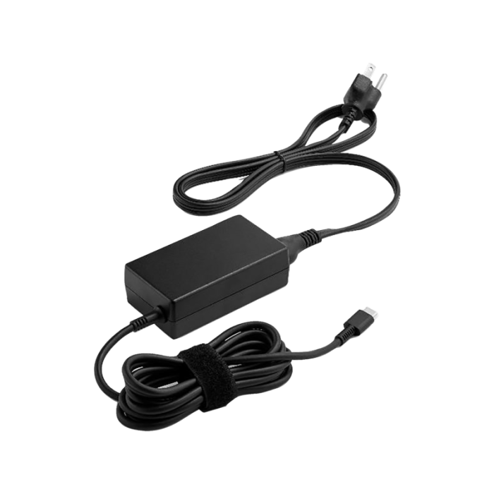 HP 65W USB-C LC Adaptador de Corriente para Portátil | Cargador Potente y Rápido USB Tipo C para Carga en Oficina o Viaje