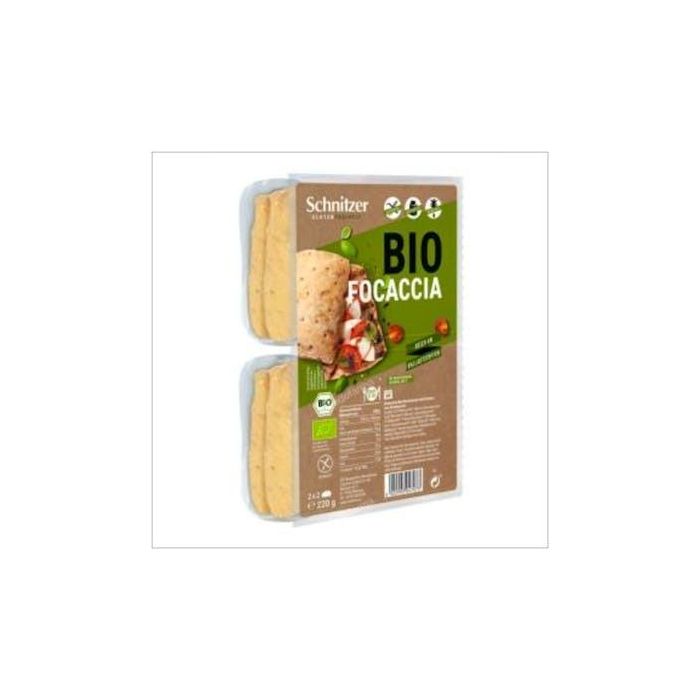 SCHNITZER Panecillos Focaccia 220g Bio Sin Gluten, textura fina y ligera, suave y aromático