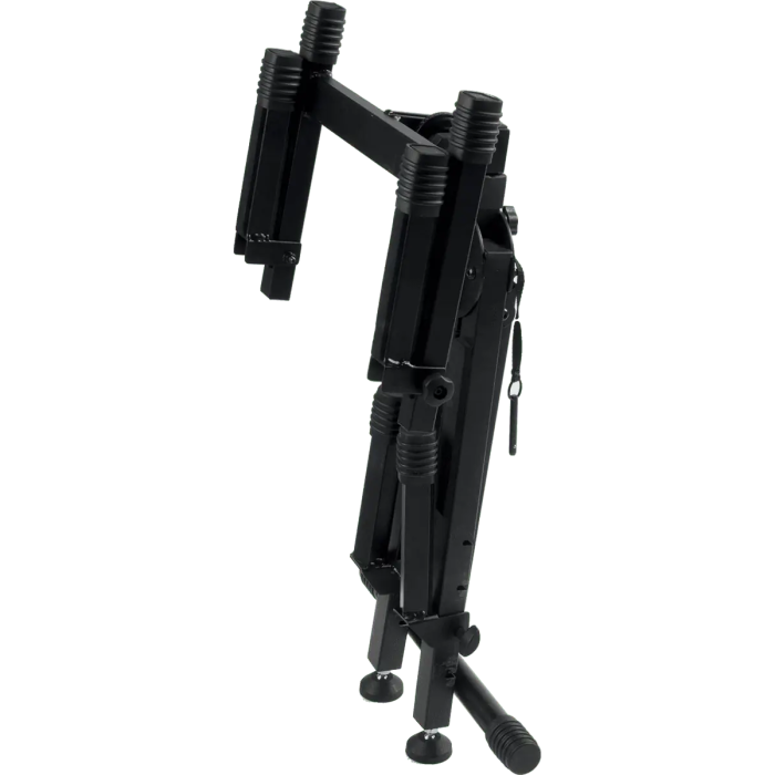 QUIKLOK Soporte Amplificador/Monitor Doble Nivel Ajustable Formato "X" Negro 1