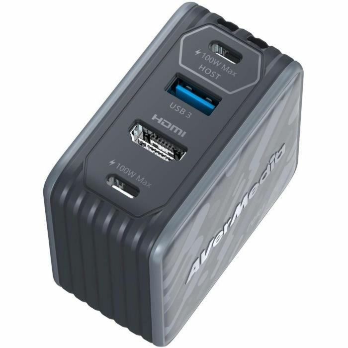 Avermedia GC313 Cargador GaN 100W con Salida HDMI 4K Negro 3