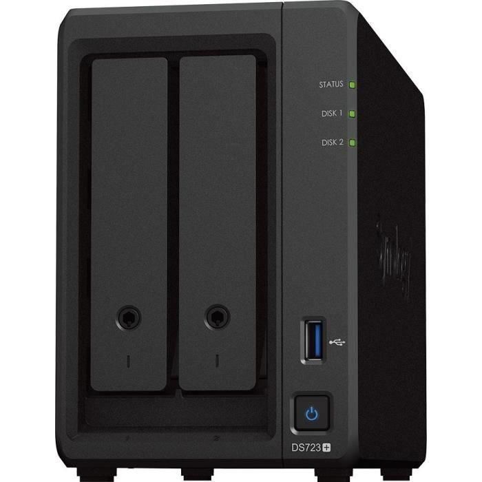 NAS Synology Diskstation DS723+/ 2 Bahías 3.5"- 2.5"/ 2GB DDR4/ Formato Torre 3