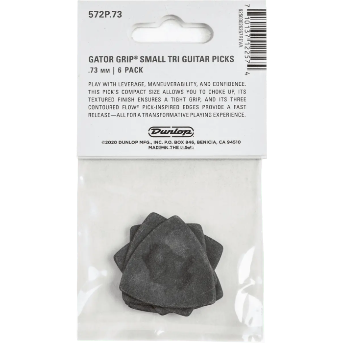 Dunlop Púas Gator Grip Triángulo 0,73 Mm (Pack De 6) 3