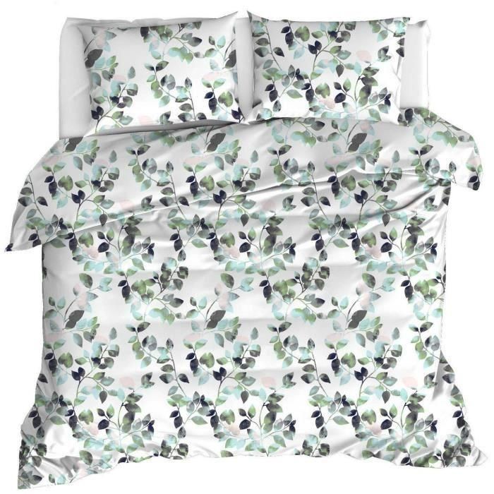 Juego de Cama ASI8683742431756 - 1 Funda Nórdica 220x240 cm + 2 Fundas de Almohada 60x60 cm - Algodón/Poliéster Verde 1 Juego de Cama ASI8683742431756 - 1 Funda Nórdica 220x240 cm + 2 Fundas de Almohada 60x60 cm - Algodón/Poliéster Verde 1