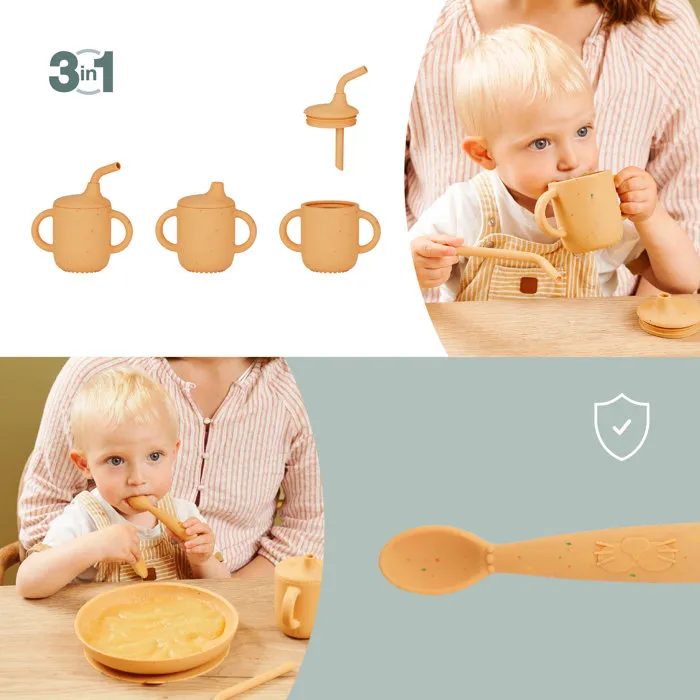 Babymoov BBM3661276192812 Set de Comida para Bebé como un Adulto A partir de 9 Meses en Silicona Little Arty 3