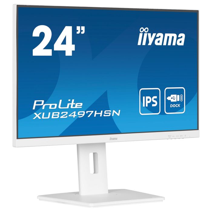 iiyama ProLite XUB2497HSN-W2 Pantalla para PC 24" Full HD IPS LED USB-C Dock RJ45 Blanco 7