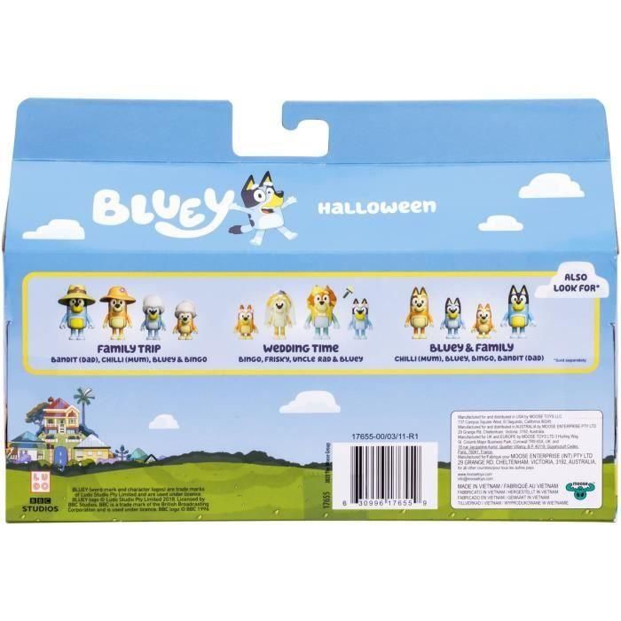 Caja de figuras articuladas - BLUEY - Disfraces - 4 figuras articuladas - Accesorios incluidos 4 Caja de figuras articuladas - BLUEY - Disfraces - 4 figuras articuladas - Accesorios incluidos 4