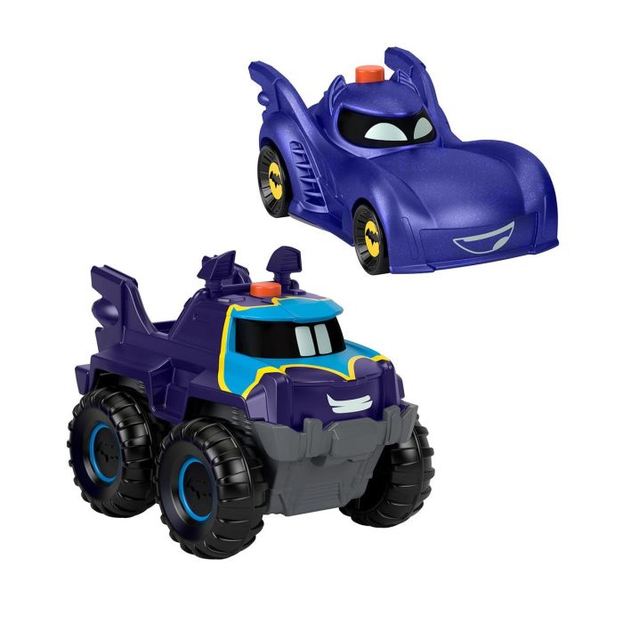 Fisher-Price Hml25 Batwheels Pack 2 Coches Bam y Buff con Ojos que se Iluminan, Vehículos Juguete Escala 1:55 para Niños +3 Años Fisher-Price Hml25 Batwheels Pack 2 Coches Bam y Buff con Ojos que se Iluminan, Vehículos Juguete Escala 1:55 para Niños +3 Años