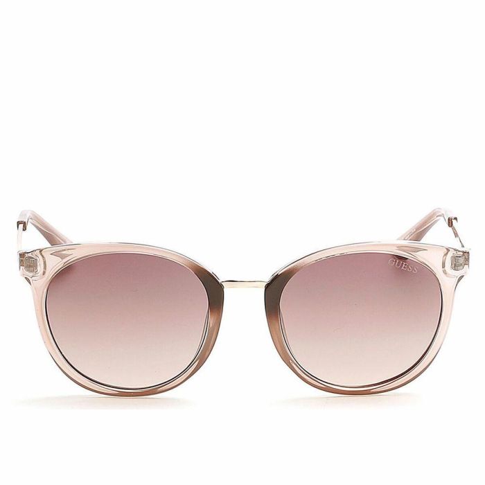 GUESS GU7459 57F Gafas de Sol Redondas Mujer, Montura Beige Brillante, Cristales Marrón Degradado, Patilla 140 mm 5 GUESS GU7459 57F Gafas de Sol Redondas Mujer, Montura Beige Brillante, Cristales Marrón Degradado, Patilla 140 mm 5