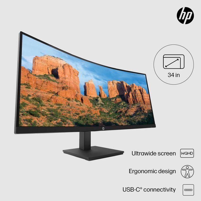 HP Monitor Curvo P34hc G4 WQHD USB-C 34 pulgadas 14 HP Monitor Curvo P34hc G4 WQHD USB-C 34 pulgadas 14