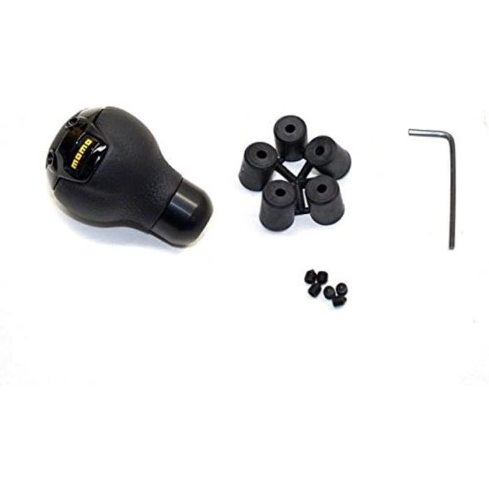 Momo MOMPONERO000BLKL Pomo de Cuero y Aluminio para una Sensación de Conducción Única 3