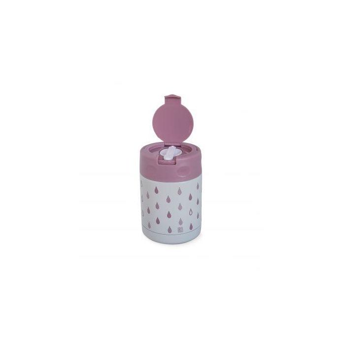 Termo Infantil Iris Kids Gotas Rosa 8370-IR/ Capacidad 350ml/ para sólidos/ Bolsa 2 Termo Infantil Iris Kids Gotas Rosa 8370-IR/ Capacidad 350ml/ para sólidos/ Bolsa 2