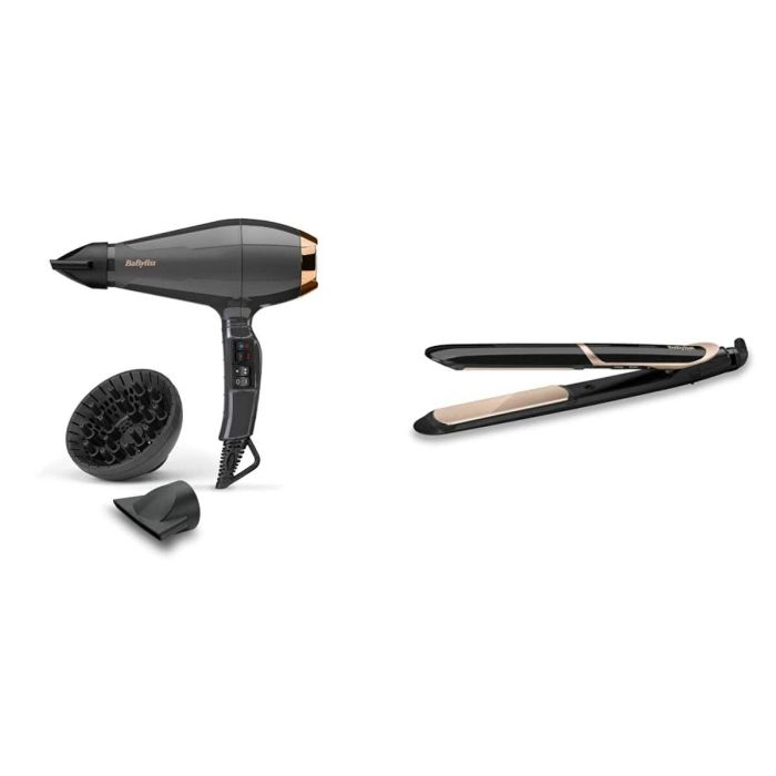 BaByliss 6719 Secador de Pelo Profesional 2200W Motor AC 115 km/h Iónico Difusor, 2 Boquillas, Aire Frío, 2 Temp/Vel 8 BaByliss 6719 Secador de Pelo Profesional 2200W Motor AC 115 km/h Iónico Difusor, 2 Boquillas, Aire Frío, 2 Temp/Vel 8