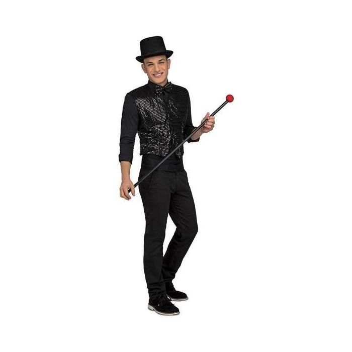 Disfraz chaleco showman negro talla m-l Disfraz chaleco showman negro talla m-l
