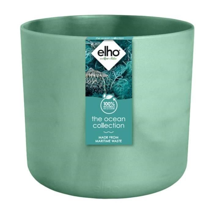 ELHO The Ocean Collection Maceta redonda 22 - Verde - Ø 22 x H 20 cm - interior - 100% reciclado 1