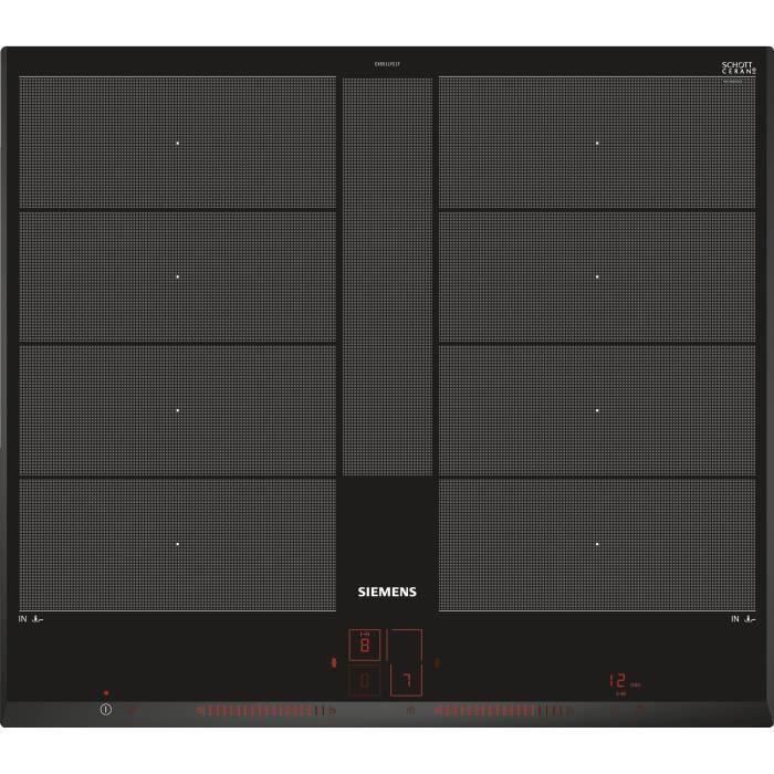 Placa de inducción de 60 cm - SIEMENS - 4 fuegos - 59,2 x 52,2 cm - Negra - IQ700 - EX651LYC1F 5