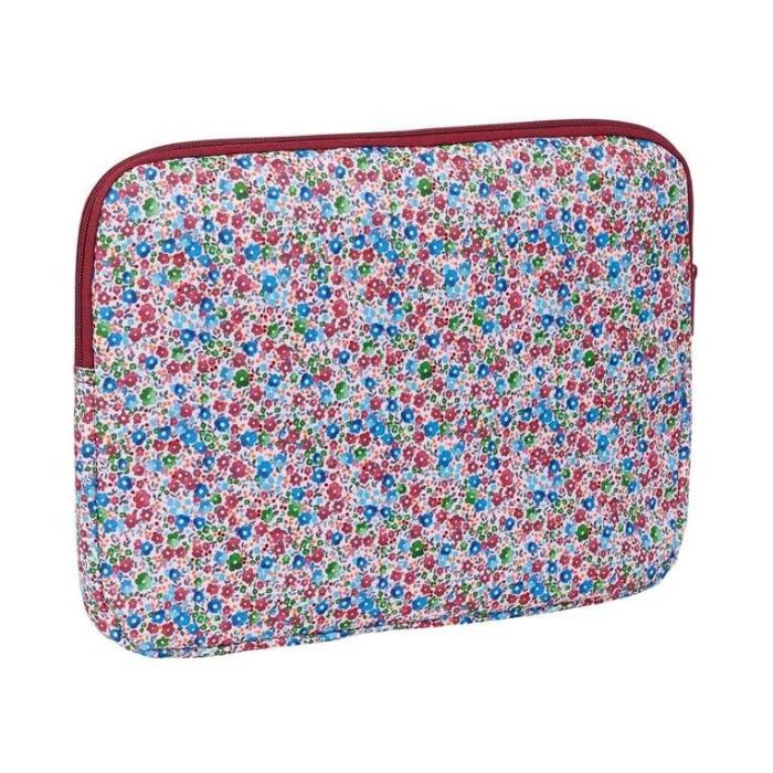 Funda para Portátil Nait Nait Flores coimbra burdeos Burdeos 34 x 25 x 2 cm 1