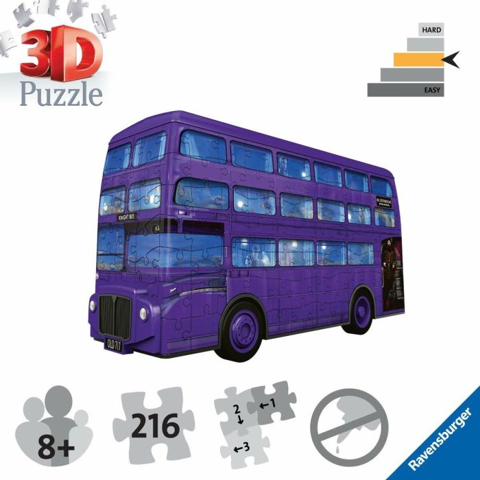 Ravensburger Puzzle 3D Harry Potter Autobús Noctámbulo - 216 Piezas, Modelo Realista, Easyclick 8 Ravensburger Puzzle 3D Harry Potter Autobús Noctámbulo - 216 Piezas, Modelo Realista, Easyclick 8