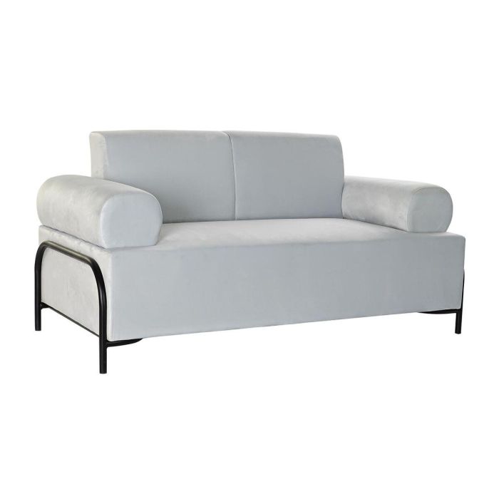 Sofa Sixties DKD Home Decor Azul Celeste Negro 76 x 76 x 154 cm