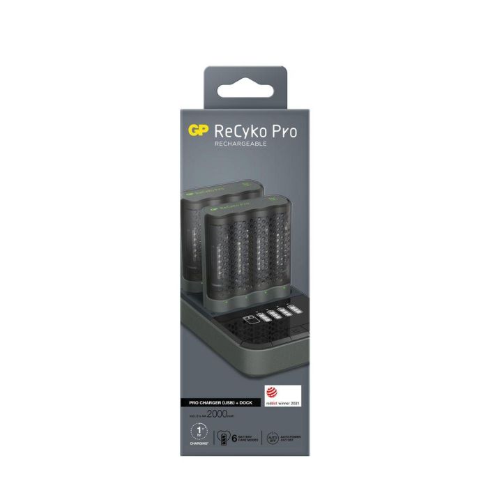 GP GP ReCyko Pro-Charger Dock incl. 2 x P461 Pro Charger + 8 AA Pro Photoflash 11 GP GP ReCyko Pro-Charger Dock incl. 2 x P461 Pro Charger + 8 AA Pro Photoflash 11