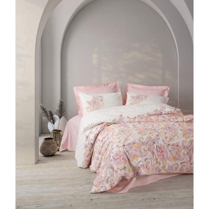 ASI8684283035106 Juego de Cama 1 Funda Nórdica 220x240 cm + 2 Fundas de Almohada 60x60 cm 100% Algodón Rosa ASI8684283035106 Juego de Cama 1 Funda Nórdica 220x240 cm + 2 Fundas de Almohada 60x60 cm 100% Algodón Rosa