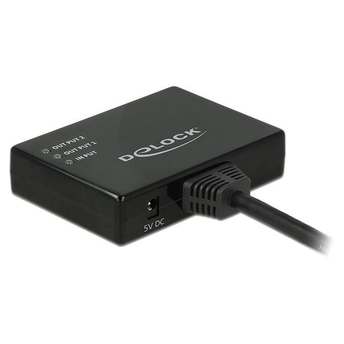 DeLOCK 87700 HDMI Splitter 1 Entrada a 2 Salidas, 4K 3840x2160, Negro, Cable 0.6 m 0 DeLOCK 87700 HDMI Splitter 1 Entrada a 2 Salidas, 4K 3840x2160, Negro, Cable 0.6 m 0