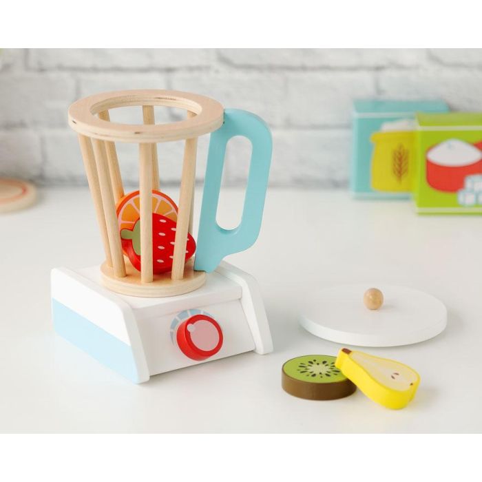 KioKids Batidora de Juguete de Madera, tipo vaso, con 4 Frutas (Kiwi, Fresa, Naranja, Pera). Imitación Cocina para Niños +3 Años. Material Seguro, Multicolor. 0 KioKids Batidora de Juguete de Madera, tipo vaso, con 4 Frutas (Kiwi, Fresa, Naranja, Pera). Imitación Cocina para Niños +3 Años. Material Seguro, Multicolor. 0
