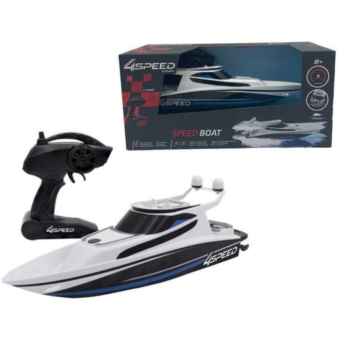 Silverlit SIL4891813700098 Lancha Teledirigida Rápida 4SPEED, Alta Velocidad 8 km/h, 34 cm, Colores Blanco y Negro, para Edades +8 Años 4 Silverlit SIL4891813700098 Lancha Teledirigida Rápida 4SPEED, Alta Velocidad 8 km/h, 34 cm, Colores Blanco y Negro, para Edades +8 Años 4