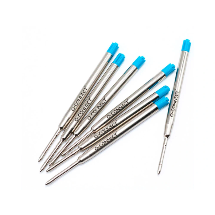 Q-connect Recambio Bolígrafo Tipo Parker Azul 0.7mm Cuerpo Metálico Recargable 1