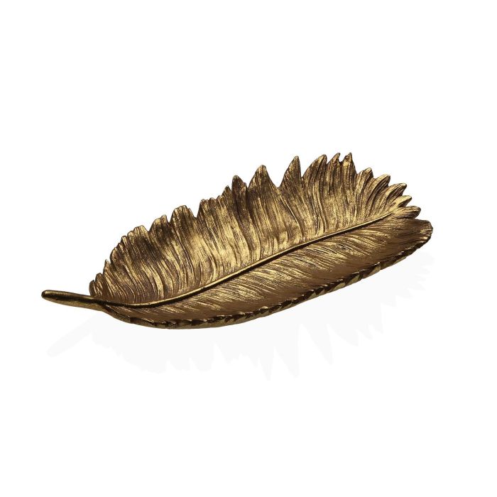 Centro De Mesa Pluma Dorada Versa 12X4CM (2 Unidades) Centro De Mesa Pluma Dorada Versa 12X4CM (2 Unidades)