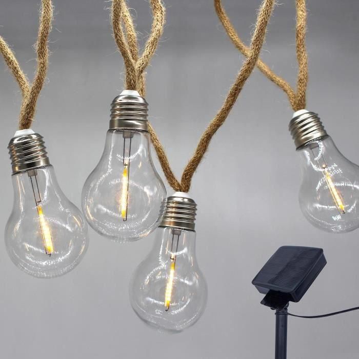 Guirnalda de luz solar - LUMISKY - FANTASY CORD SOLAR - 7,50 m - Cuerda 10 bombillas transparentes - LED blanco cálido 3 Guirnalda de luz solar - LUMISKY - FANTASY CORD SOLAR - 7,50 m - Cuerda 10 bombillas transparentes - LED blanco cálido 3