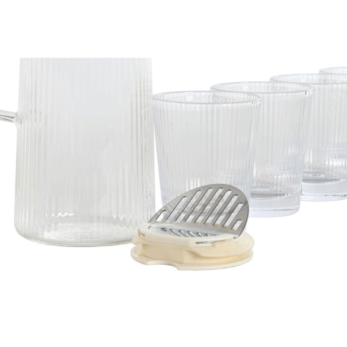 Vaso Basicos DKD Home Decor Transparente 8 x 9.5 x 8 cm Set de 5 3