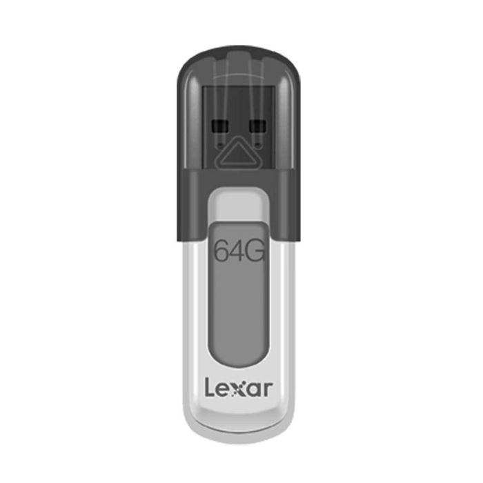 Memoria USB Lexar JumpDrive V100 Blanco Gris 64 GB 0 Memoria USB Lexar JumpDrive V100 Blanco Gris 64 GB 0