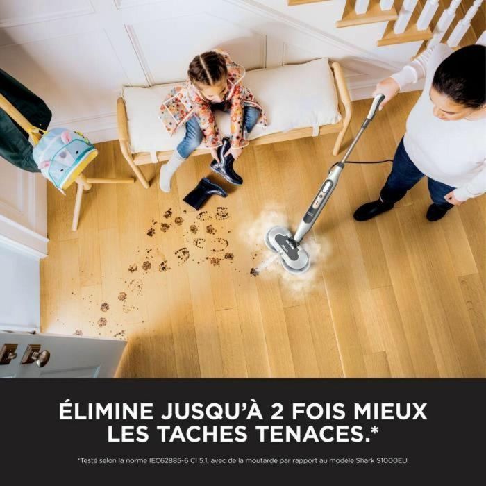 Shark Trapeador a Vapor S8201EU, Automático, 2 Almohadillas Giratorias, 3 Configuraciones de Vapor, Elimina Manchas y Suciedad 4