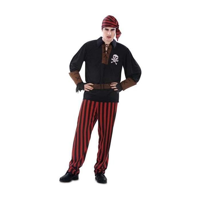 Disfraz bandana pirate pañuelo, camisa, muñequeras, cinturón y pantalón talla XL Disfraz bandana pirate pañuelo, camisa, muñequeras, cinturón y pantalón talla XL