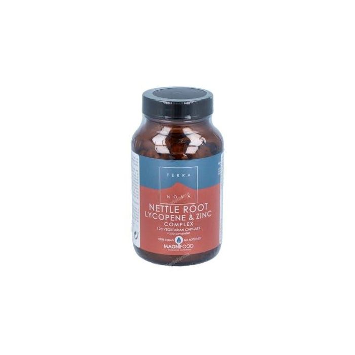 TERRANOVA Ortiga, Licopeno y Zinc Complex 100 Cápsulas. Mantiene niveles normales de testosterona y espermatogénesis.