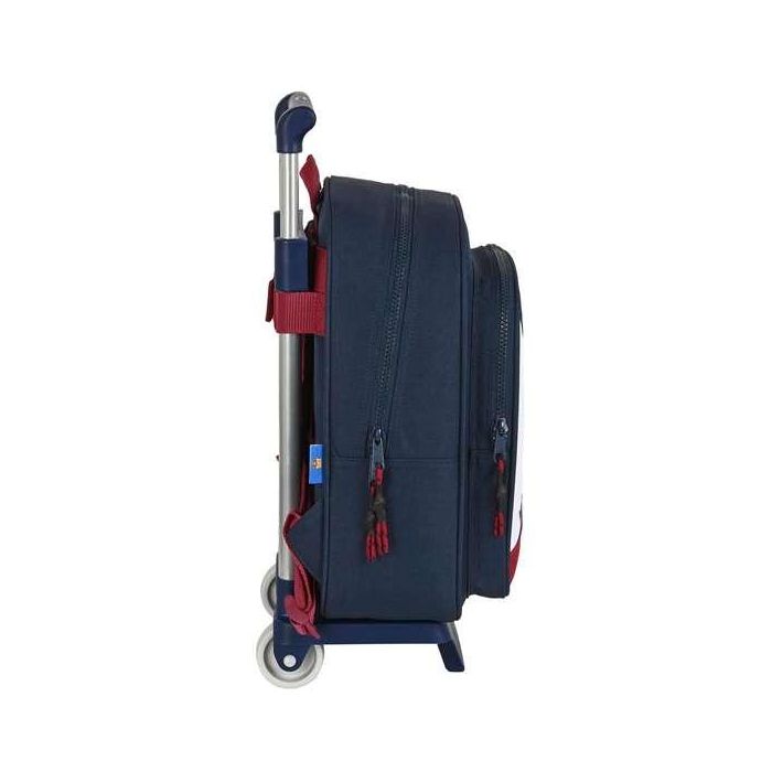 Mochila Escolar con Ruedas F.C. Barcelona Corporativa Azul Granate (27 x 33 x 10 cm)