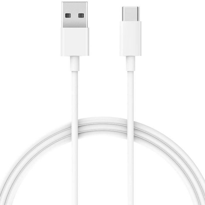 Cable USB 2.0 Xiaomi Mi USB-C/ USB Tipo-C Macho - USB Macho/ 1m/ Blanco