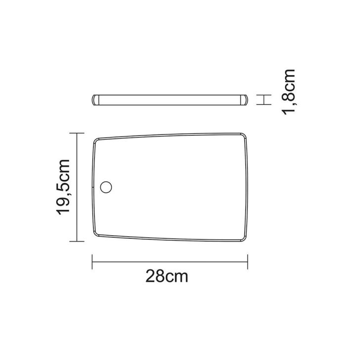 Tabla para cortar y servir 28 x 19,5 x 1,8 cm 2 Tabla para cortar y servir 28 x 19,5 x 1,8 cm 2
