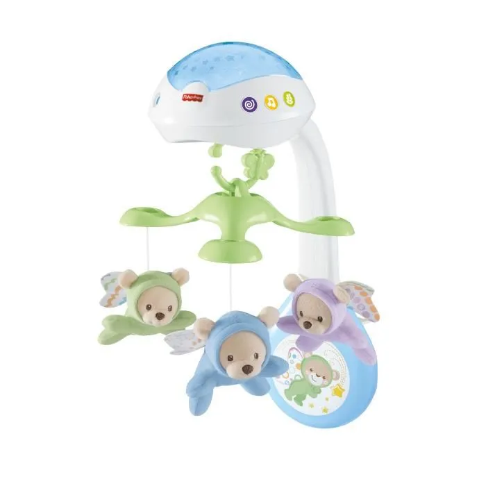 Fisher-Price Móvil Ositos Cdn41 Cuna con Luz, Música y Proyecciones Estrellas para Bebés +0 Meses 0 Fisher-Price Móvil Ositos Cdn41 Cuna con Luz, Música y Proyecciones Estrellas para Bebés +0 Meses 0